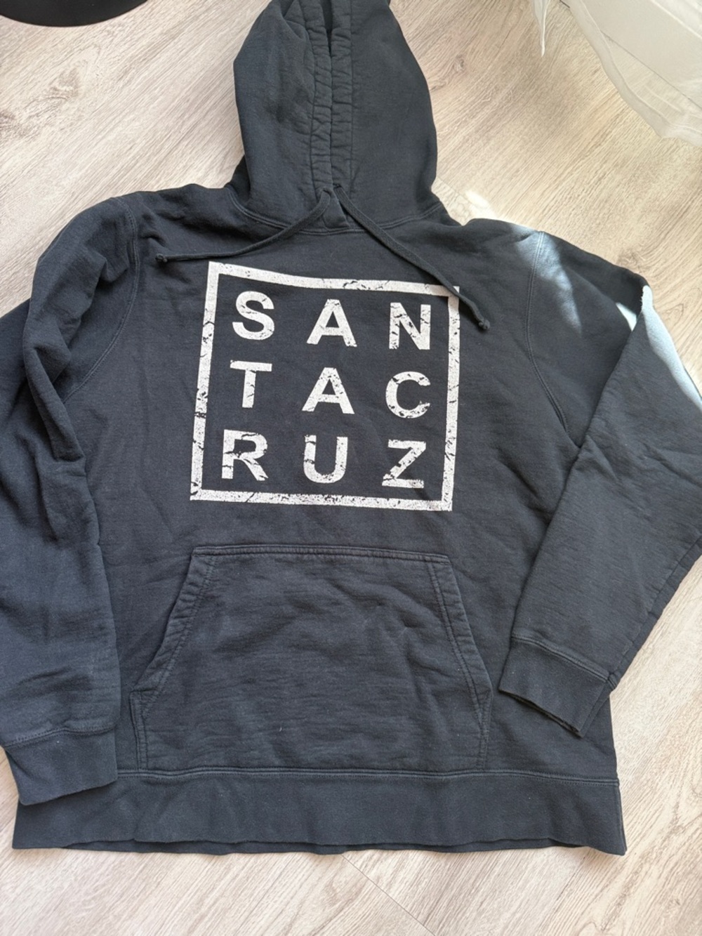Santa Cruz Skateboards Black Hoodie with White Box Logo